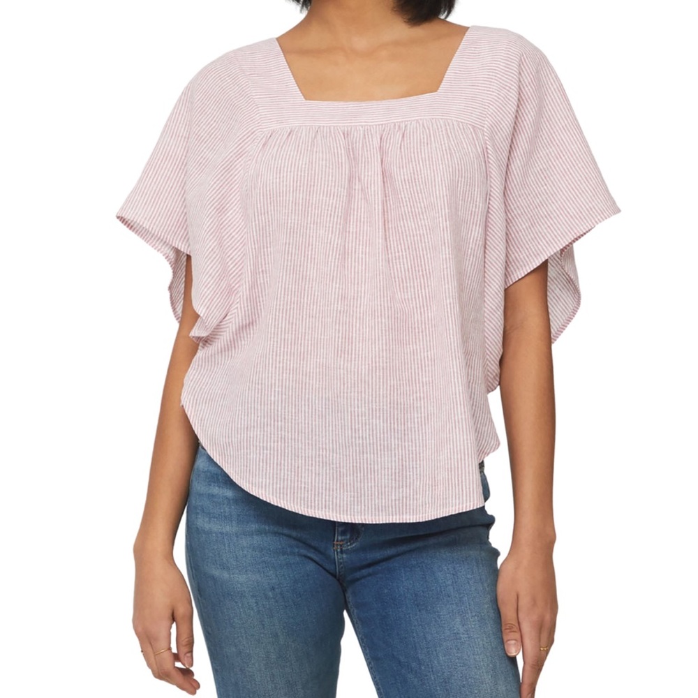 BeachLunchLounge Striped Kimono-Sleeve Top